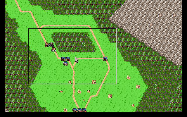 Farland Story (PC-98) screenshot: You can choose which part to zoom in