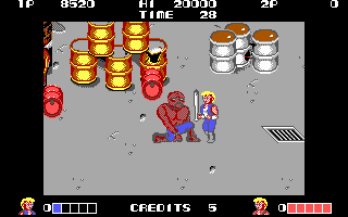 Double Dragon (DOS) screenshot: Now you're gonna pound his ass