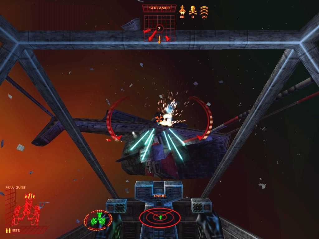 Starlancer (Windows) screenshot: An In-gameScreen. Give'em hell boys!