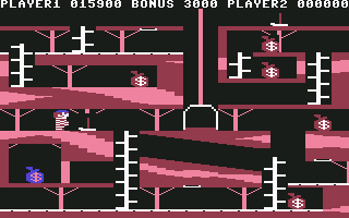 Bagitman (Commodore 64) screenshot: Scene 2