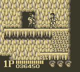 Double Dragon (Game Boy) screenshot: Scale the cliff for the final showdown.