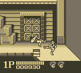 Double Dragon (Game Boy) screenshot: Pits are crucial to taking out enemies quickly.