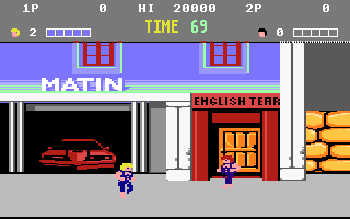 Double Dragon (Atari 7800) screenshot: Beginning the game