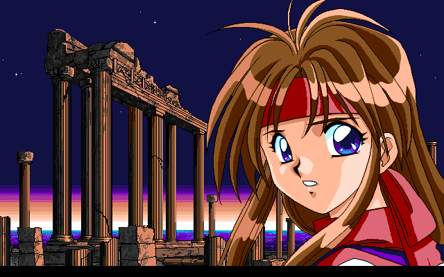 Farland Story: Tenshi no Namida (PC-98) screenshot: Fana, one of the main characters of the game