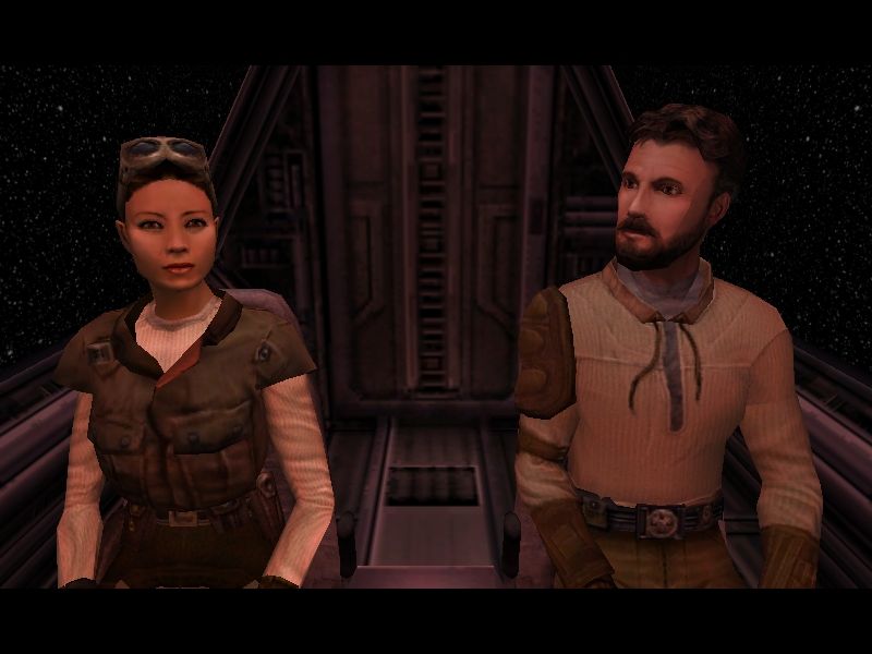 Star Wars: Jedi Knight II - Jedi Outcast (Windows) screenshot: Jan and Kyle return to fight for the Republic