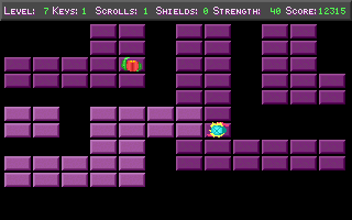Freakin' Funky Fuzzballs (DOS) screenshot: For now you are safe from the enemy...