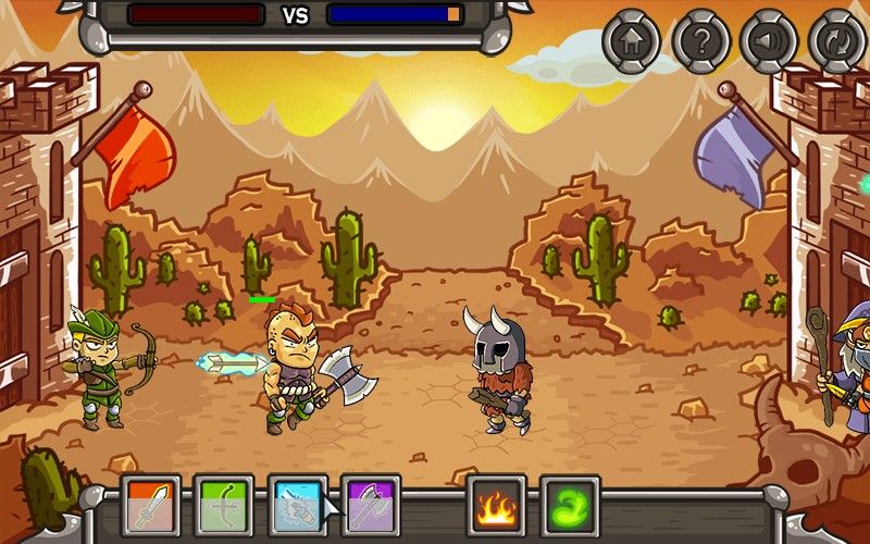 Hero Quest: Tower Conflict (Windows) screenshot: Desert fight