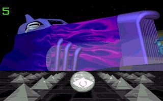 Commander Blood (DOS) screenshot: Nice galactic car