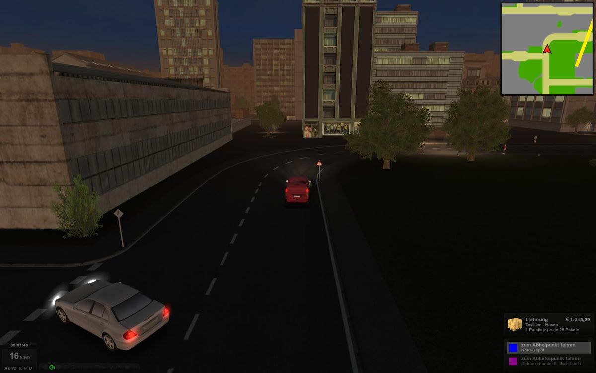 Delivery Truck Simulator (Windows) screenshot: Outside view