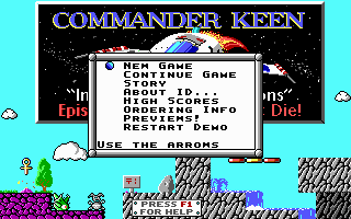 Commander Keen 3: Keen Must Die! (DOS) screenshot: Title Screen