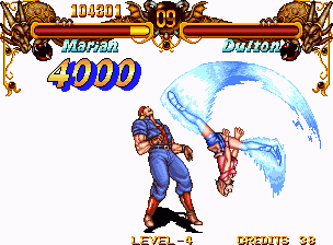 Double Dragon (Neo Geo) screenshot: Marian's special move