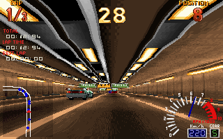 Screamer (DOS) screenshot: Inside the Tunnel