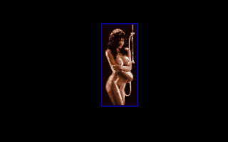 Fascination (DOS) screenshot: Doralice takes a shower for some extra T&A
