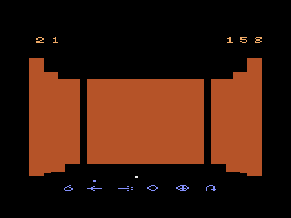Crypts of Chaos (Atari 2600) screenshot: At a crossroad of the hallways