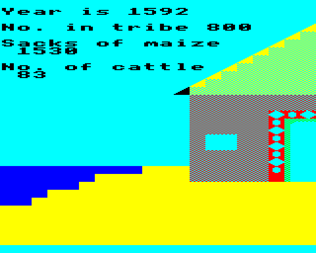 Inkosi (BBC Micro) screenshot: Year 1