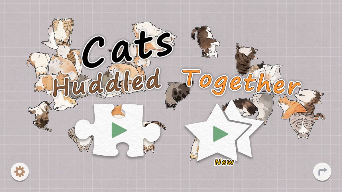 Cats Huddled Together (Windows) screenshot: Main Menu