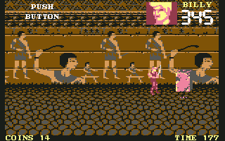 Double Dragon 3: The Rosetta Stone (Commodore 64) screenshot: In a temple