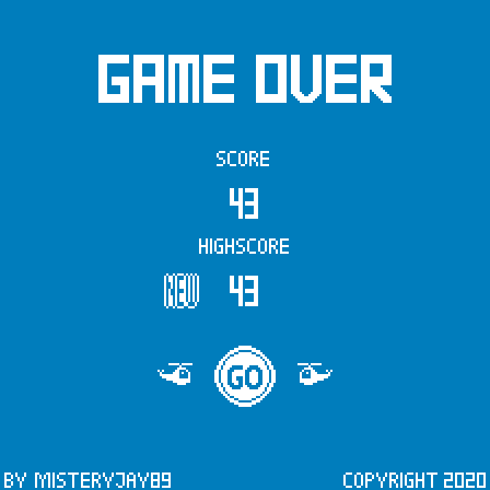 Gull Hunt (Windows) screenshot: Game over