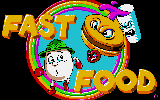 Fast Food (DOS) screenshot: Title screen (VGA)