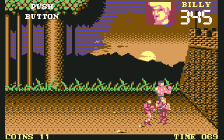 Double Dragon 3: The Rosetta Stone (Commodore 64) screenshot: Nice sunset