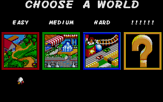 Fast Food (DOS) screenshot: Choose a difficulty level (VGA)