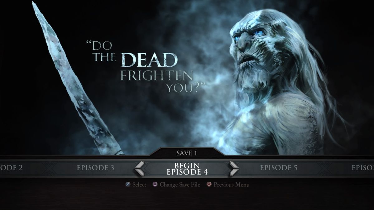 Game of Thrones: Episode Four of Six - Sons of Winter (PlayStation 4) screenshot: Episode 4 launch screen
