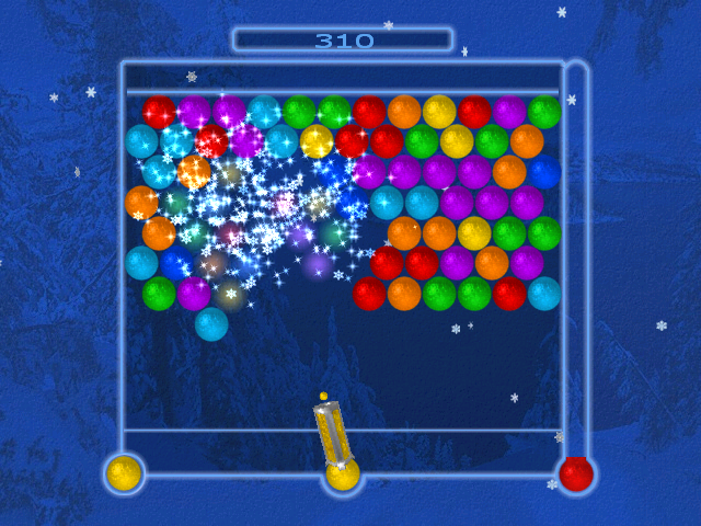 Bubble Ice Age (Windows) screenshot: Advanced mode: throwing a bomb