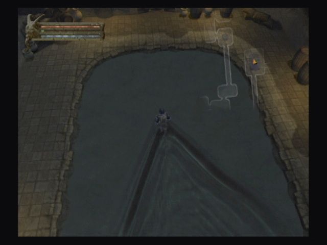 Baldur's Gate: Dark Alliance (PlayStation 2) screenshot: Making waves. Water effects have been one of the biggest advances in gaming graphics in the past few years.