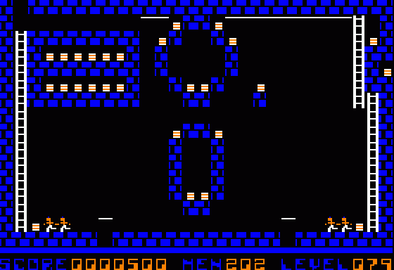 Lode Runner (Apple II) screenshot: 5.25"