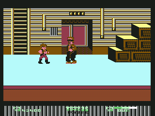 Double Dragon II: The Revenge (Commodore 64) screenshot: Stage 2 Boss