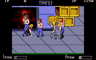 Double Dragon II: The Revenge (DOS) screenshot: Smash that crate on thier heads
