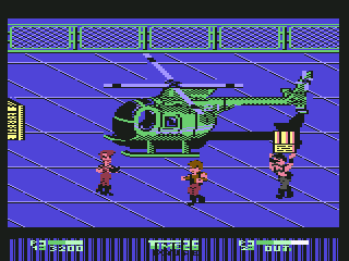 Double Dragon II: The Revenge (Commodore 64) screenshot: Stage 1