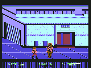 Double Dragon II: The Revenge (Commodore 64) screenshot: Stage 1 Boss
