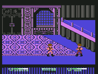 Double Dragon II: The Revenge (Commodore 64) screenshot: Meet your evil twin