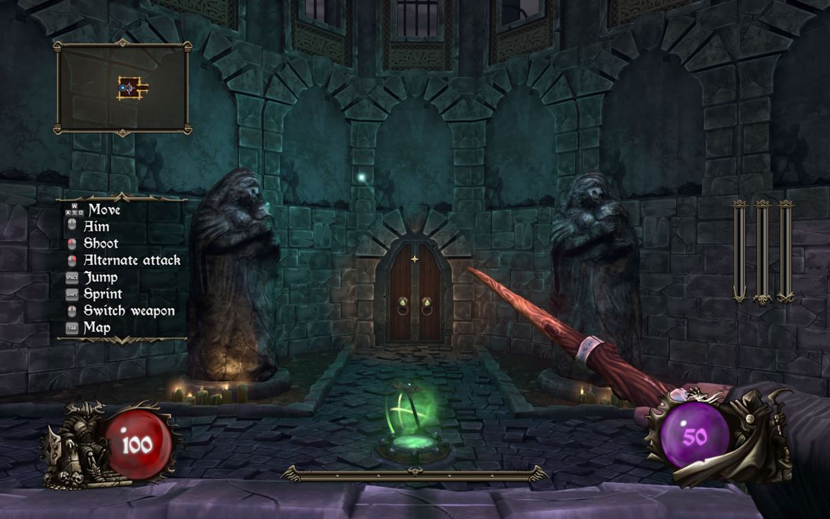 Ziggurat (Windows) screenshot: At the start of every floor a new weapon is offered.