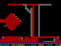 Lode Runner (ZX Spectrum) screenshot: Don't catch yourself in your own trap