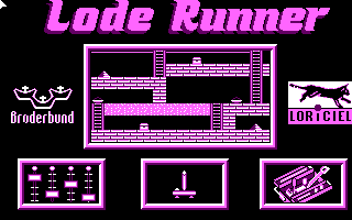 Lode Runner (Amstrad CPC) screenshot: The main menu