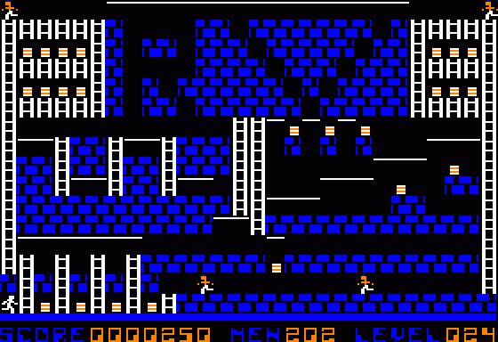 Lode Runner (Apple II) screenshot: RV?