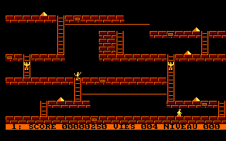 Lode Runner (Amstrad CPC) screenshot: Beginning the first level