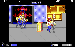 Double Dragon II: The Revenge (DOS) screenshot: EGA action