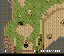Ys V: Ushinawareta Suna no Miyako Kefin (SNES) screenshot: Wandering around
