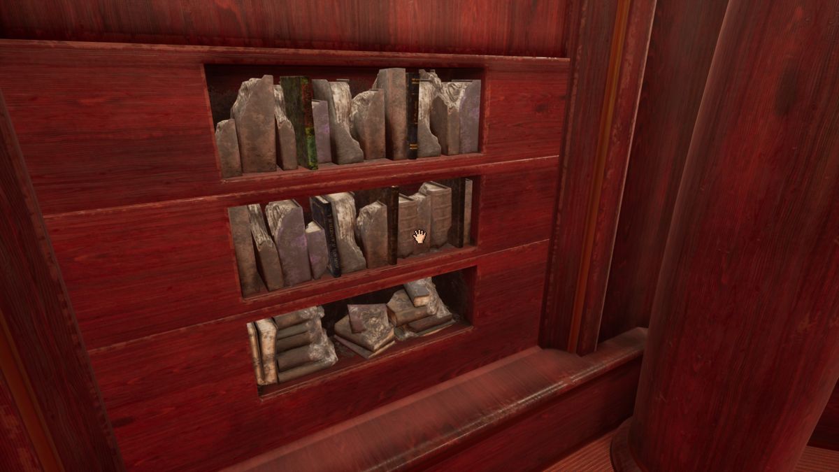 Myst (Windows) screenshot: Really old books.