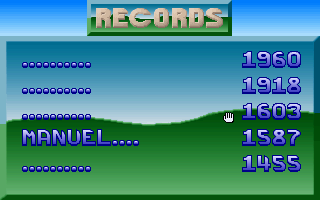 Ball Breakers Corp. (DOS) screenshot: Hi-Scores
