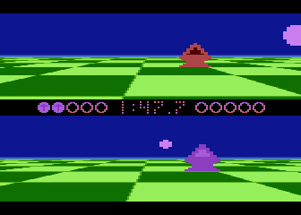 Ballblazer (Atari 8-bit) screenshot: In play