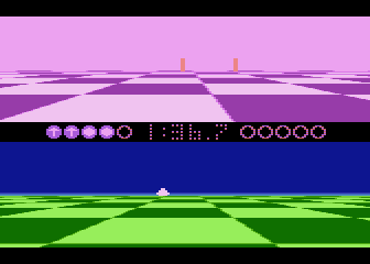 Ballblazer (Atari 8-bit) screenshot: Goal!