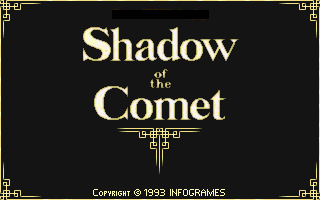 Call of Cthulhu: Shadow of the Comet (DOS) screenshot: Title