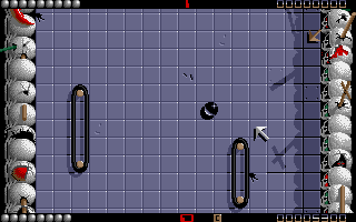 Ballistix (Amiga) screenshot: A game in progress