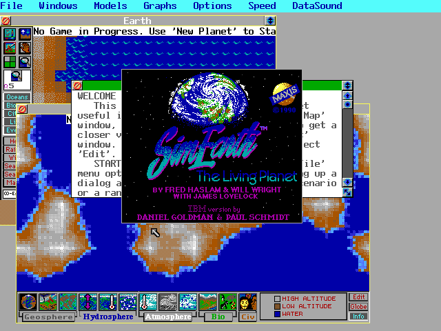 SimEarth: The Living Planet (DOS) screenshot: Title