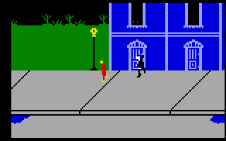 Dracula (Intellivision) screenshot: Stalking a victim