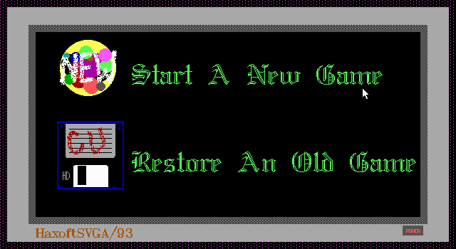 Computer Underground (DOS) screenshot: The main menu